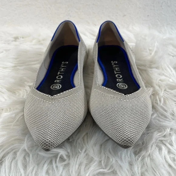 ROTHY’S The Point in Flax Birdseye Size 7.5 Flats Slip On Shoes - Picture 5 of 14